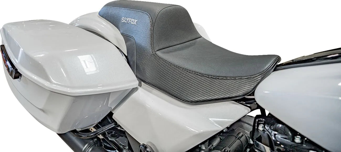 Slyfox Drifter Seat - Black Vinyl Motorcycle Seat