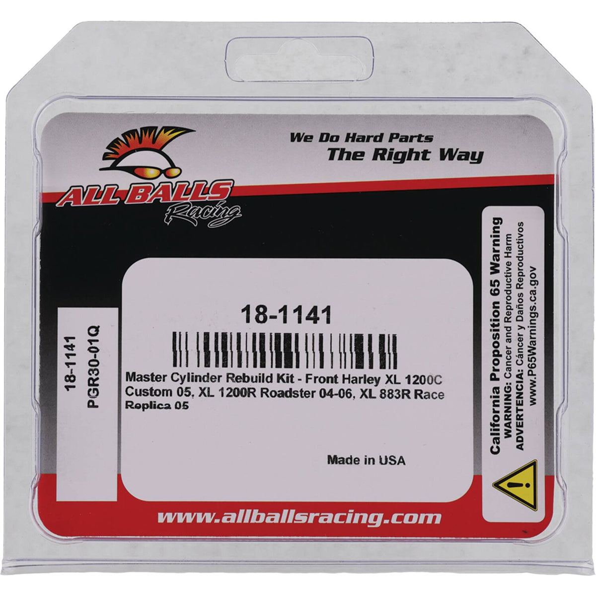 All Balls master cylinder rebuild kit - Front - Dual disc