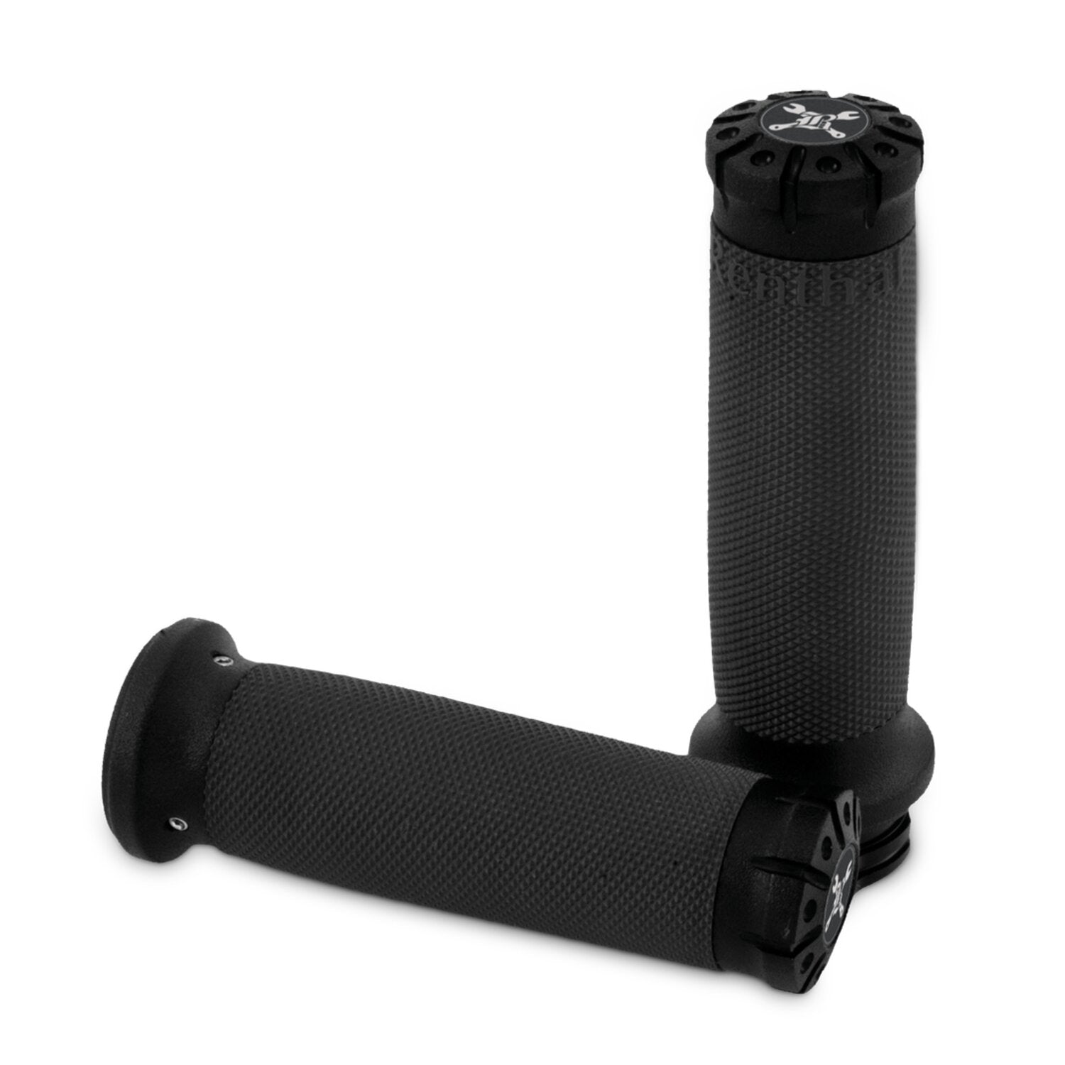 Burly Hawk billet grip set - Black CC