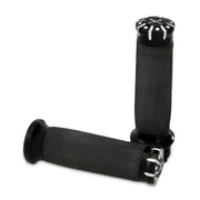 Burly Hawk Billet grip set - Black CC stripes/dots