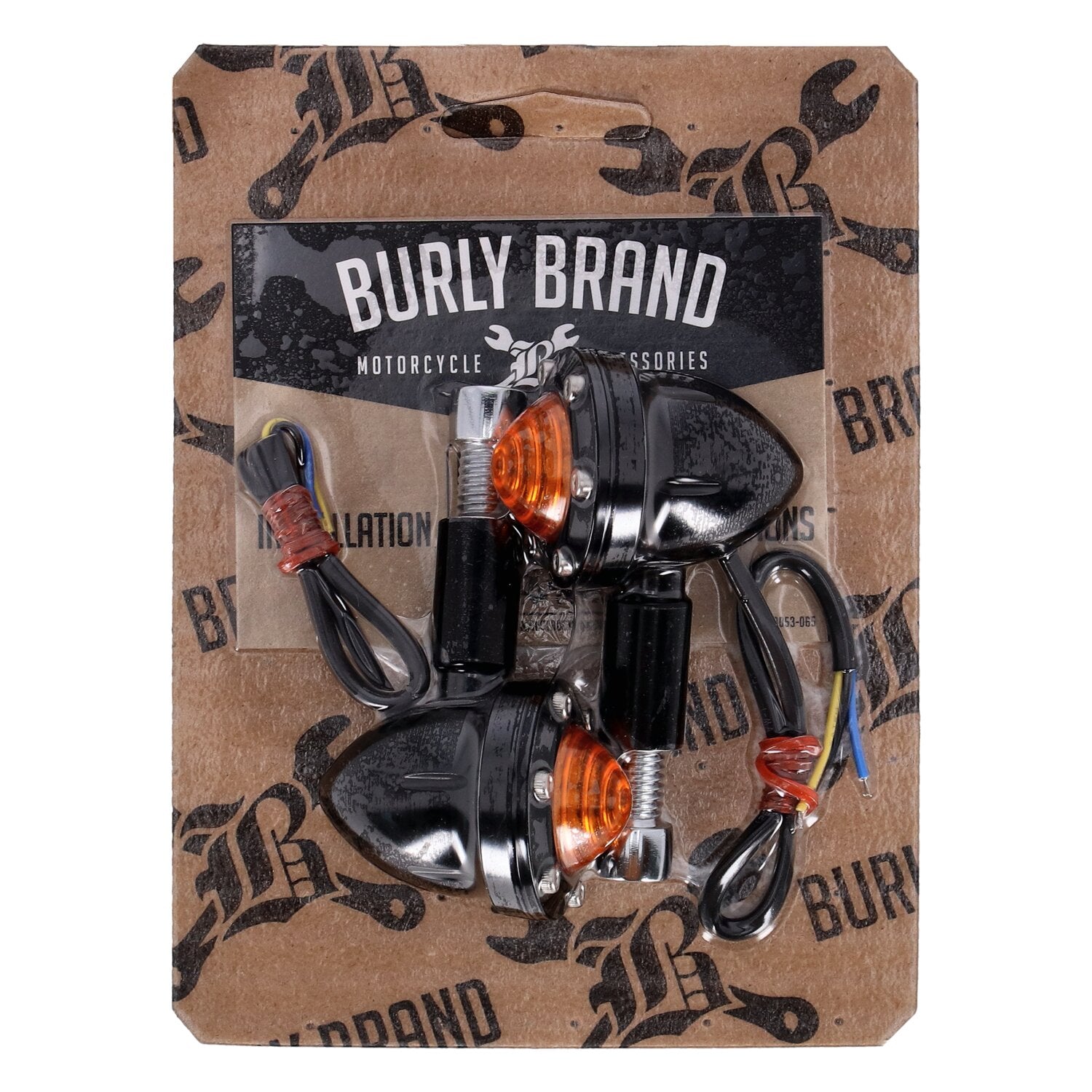 Burly Reaper LED turn signal set - Front - Black