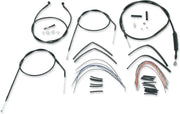 BURLY BRAND Black Vinyl Handlebar Cable Kit for Ape Hangers