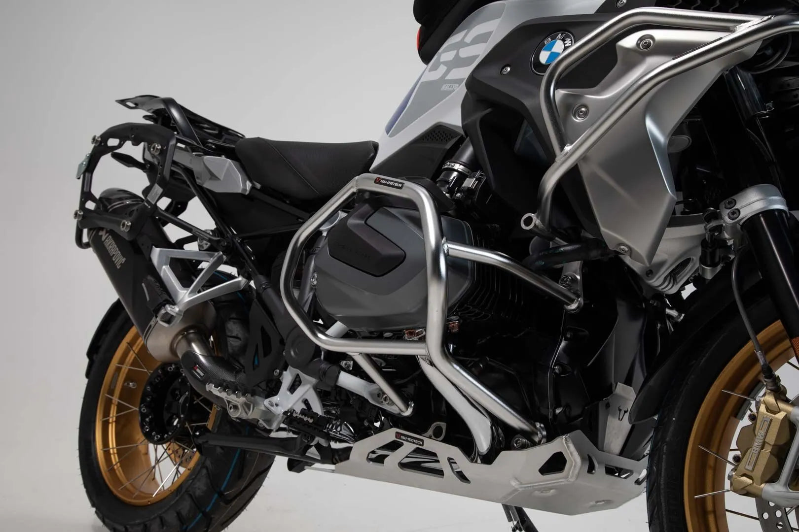 Sw-motech Crash Bar Lower Guard In Silver Steel