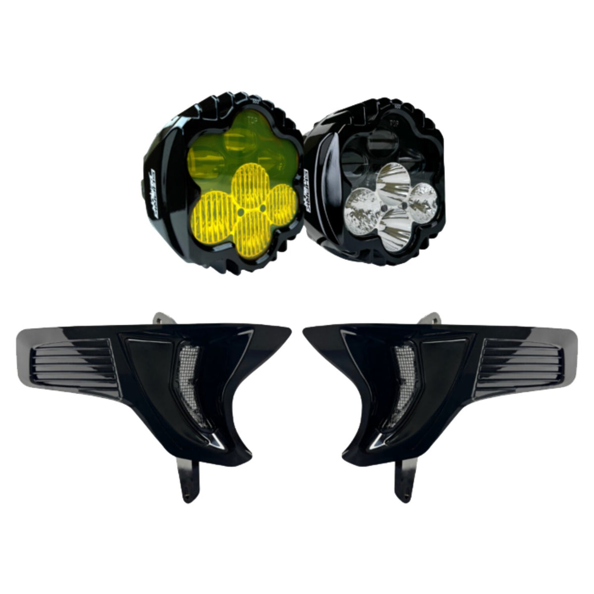 Custom Dynamics Shark Demon LED headlamp kit - White/yellow