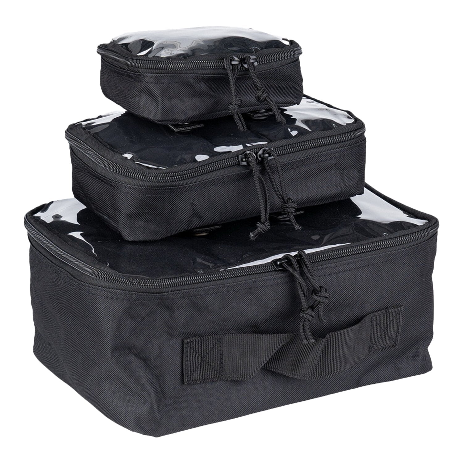 Army Surplus Organizer transparent set 3pcs black