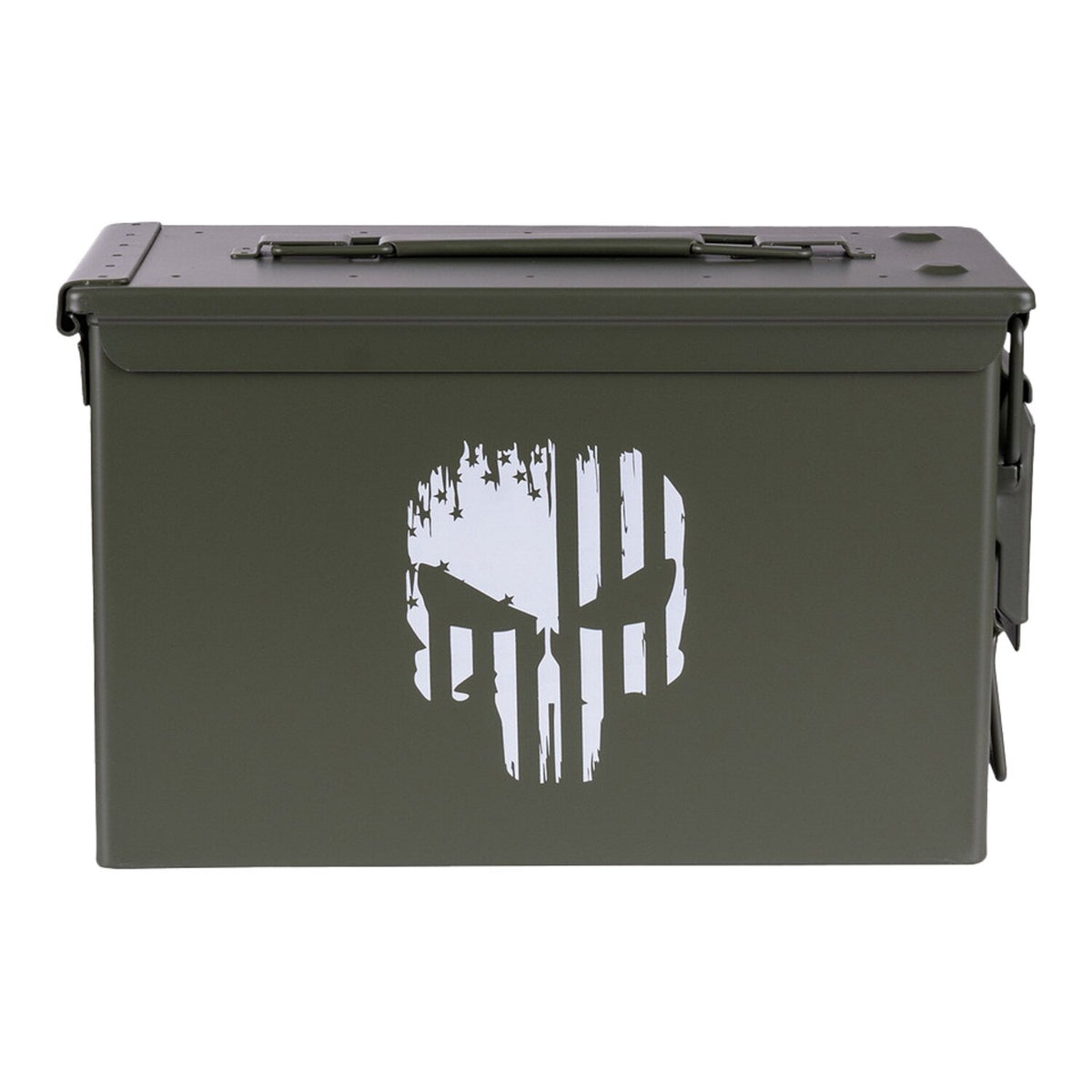 Army Surplus Ammo Punish Skull box black