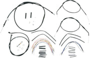 BURLY BRAND Black Vinyl Cable/Line Kit for 12" Ape Hangers