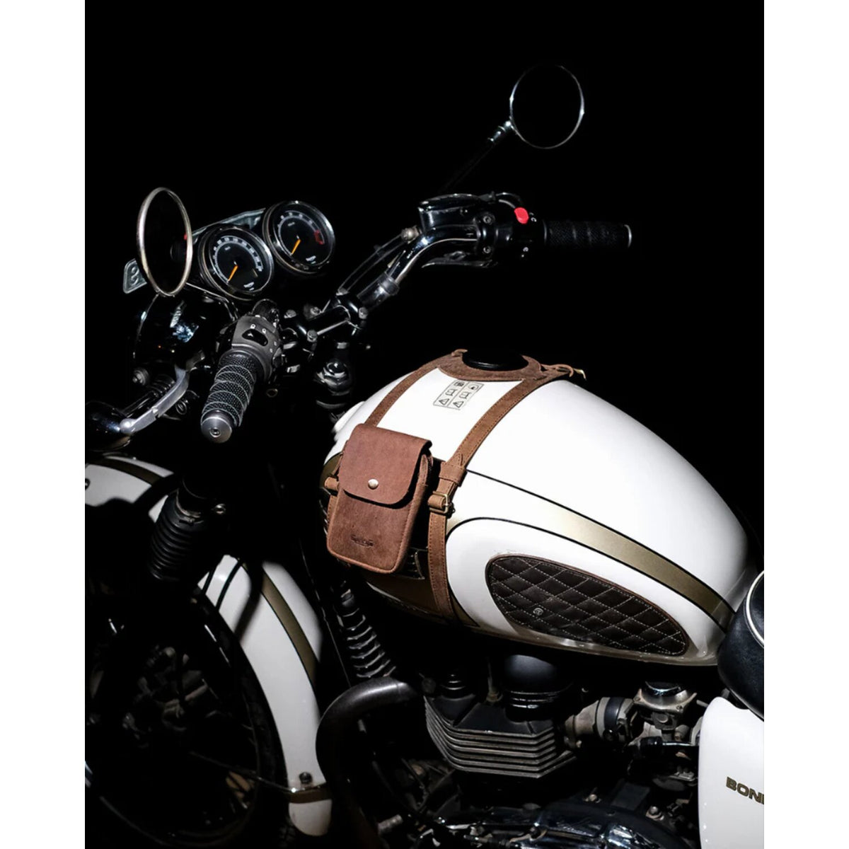 Trip Machine Tank Strap Right Side Fuel Inlet tobacco