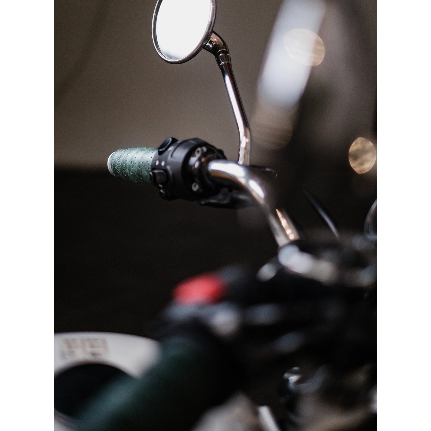 Trip Machine handlebar grip wraps - Forest Green perforated