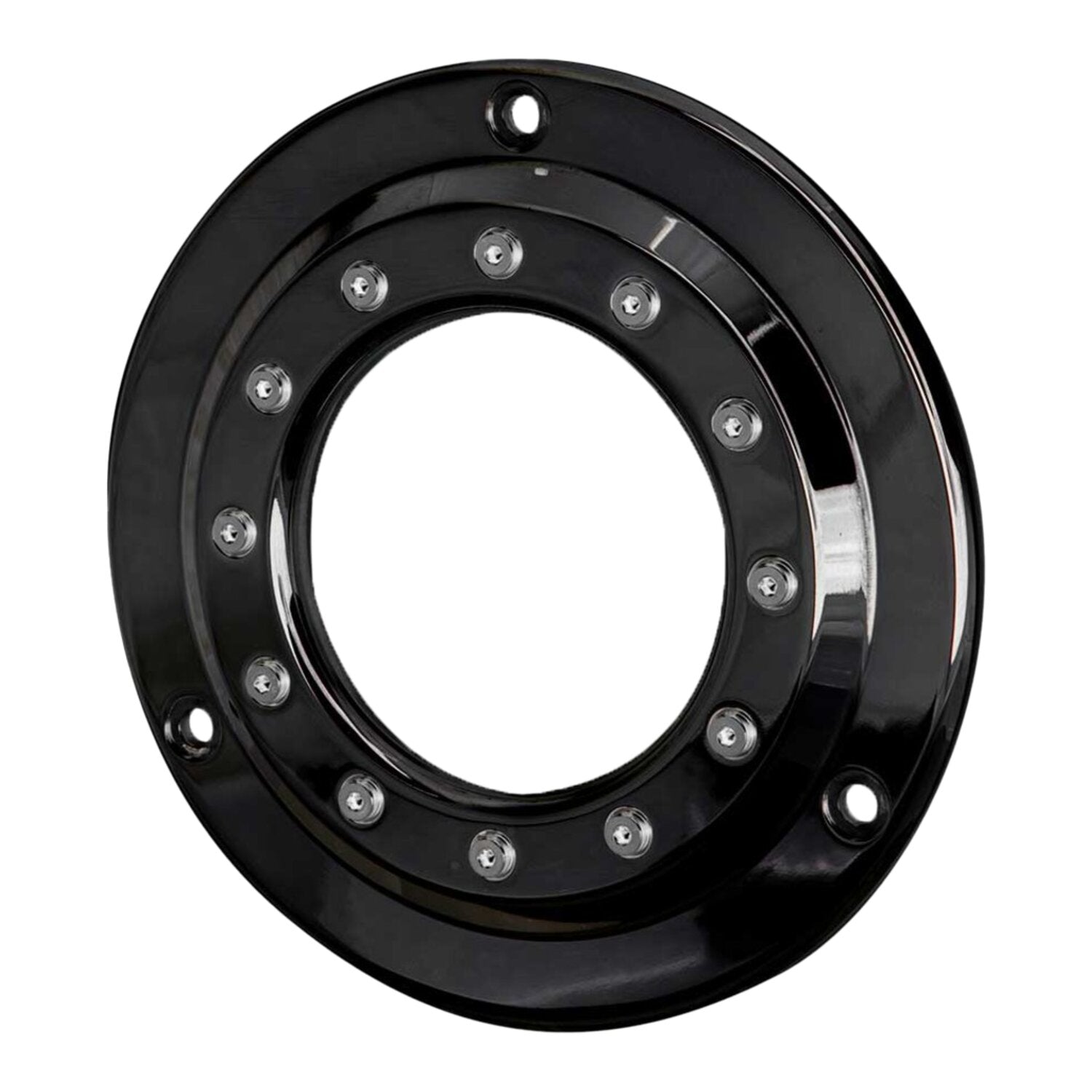 Rick's Motorcycles derby cover 'Porthole' - Gloss black