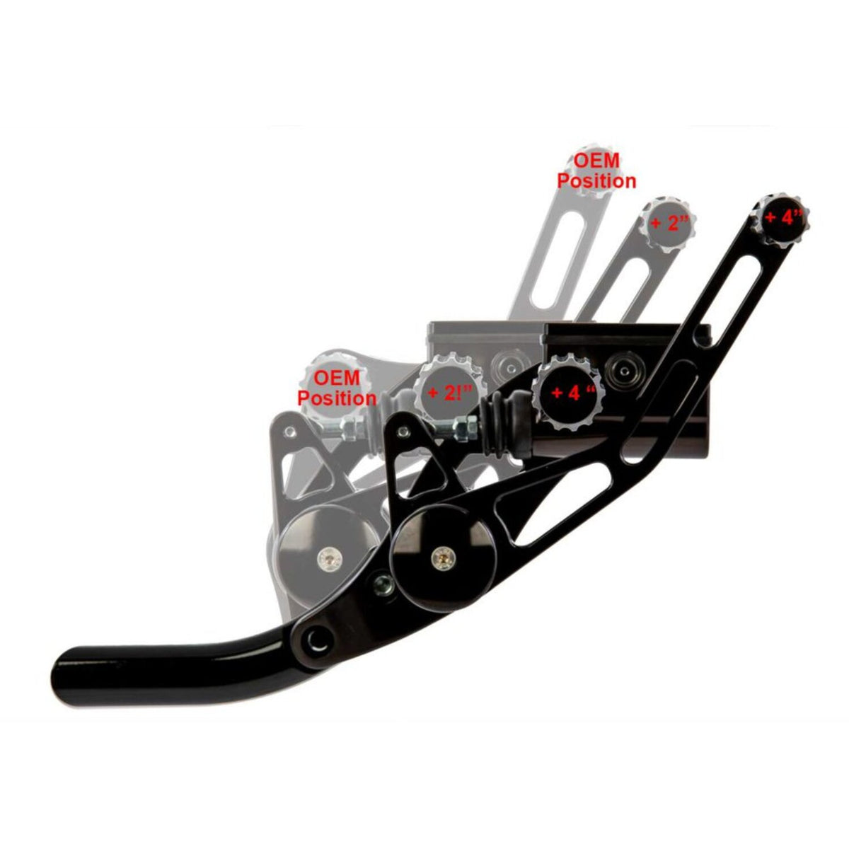 Rick's Motorcycles +4" Forw - control kit - AK 4.7 - Black