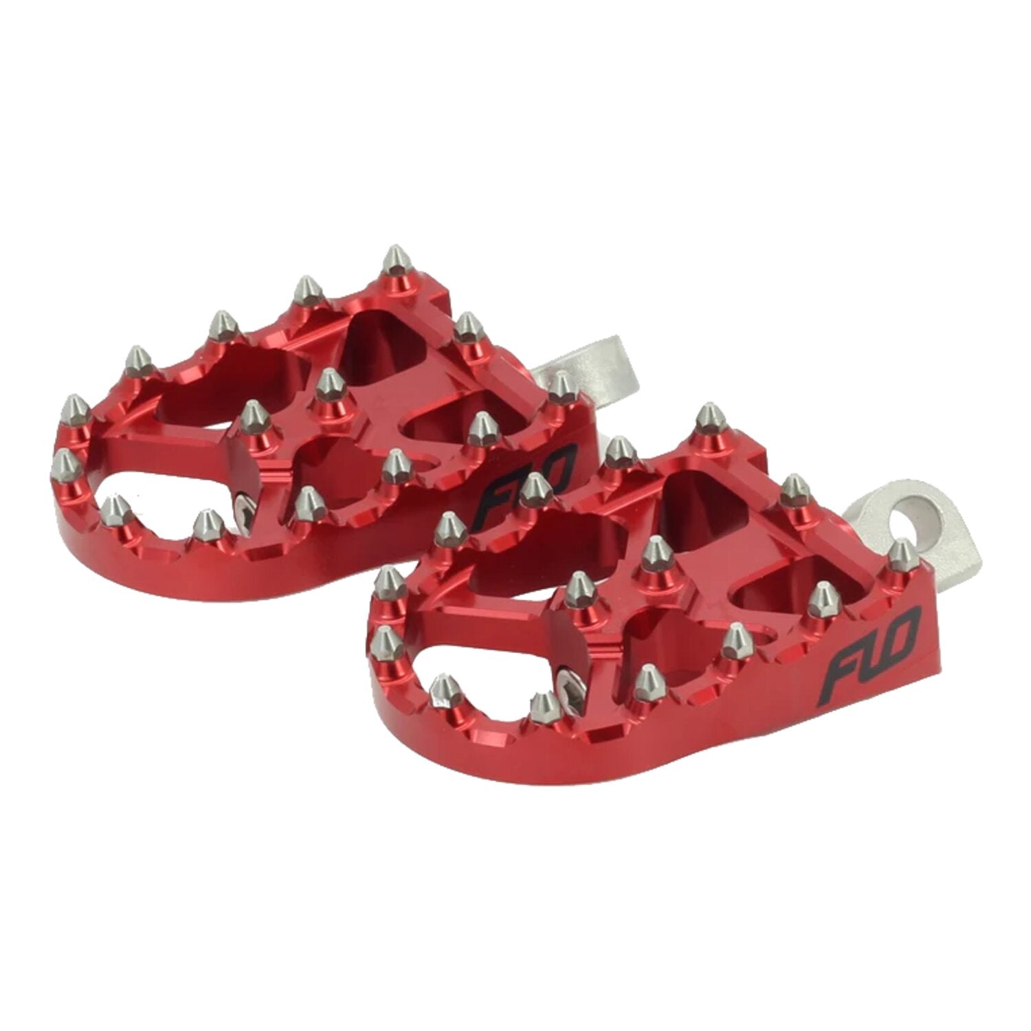 Flo Motorsports V3 MX foot peg set - Red