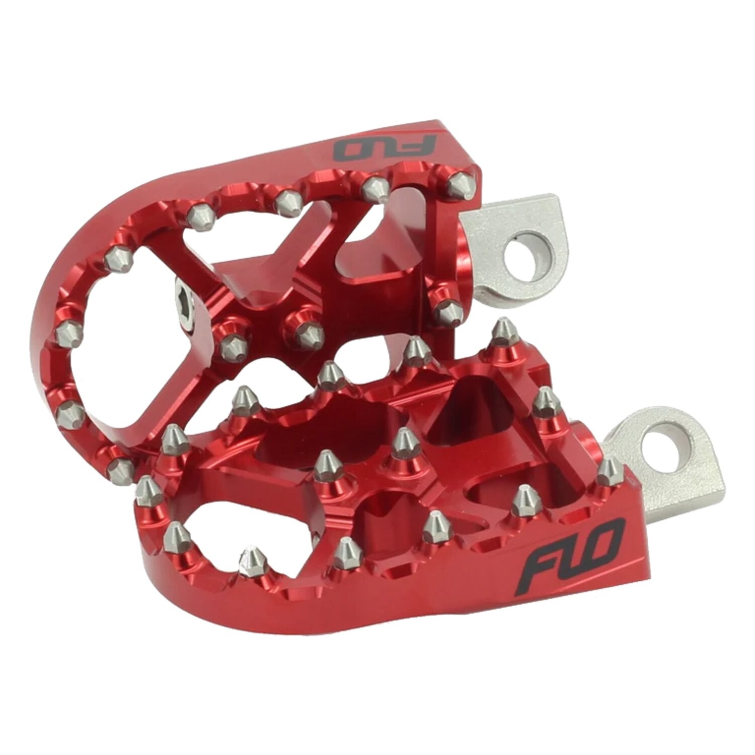 Flo Motorsports V3 MX foot peg set - Red