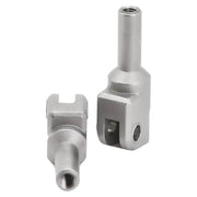 Flo Motorsports replacement foot peg clevis set - Front
