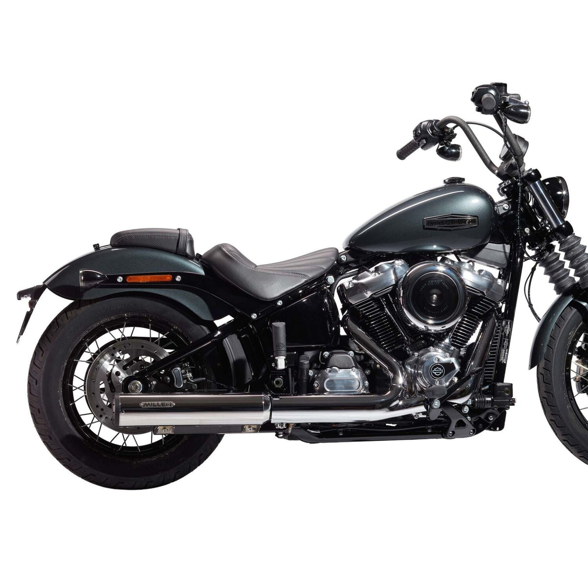 Miller Exhaust Miller Liberty Slip-On polished End cap Standard black