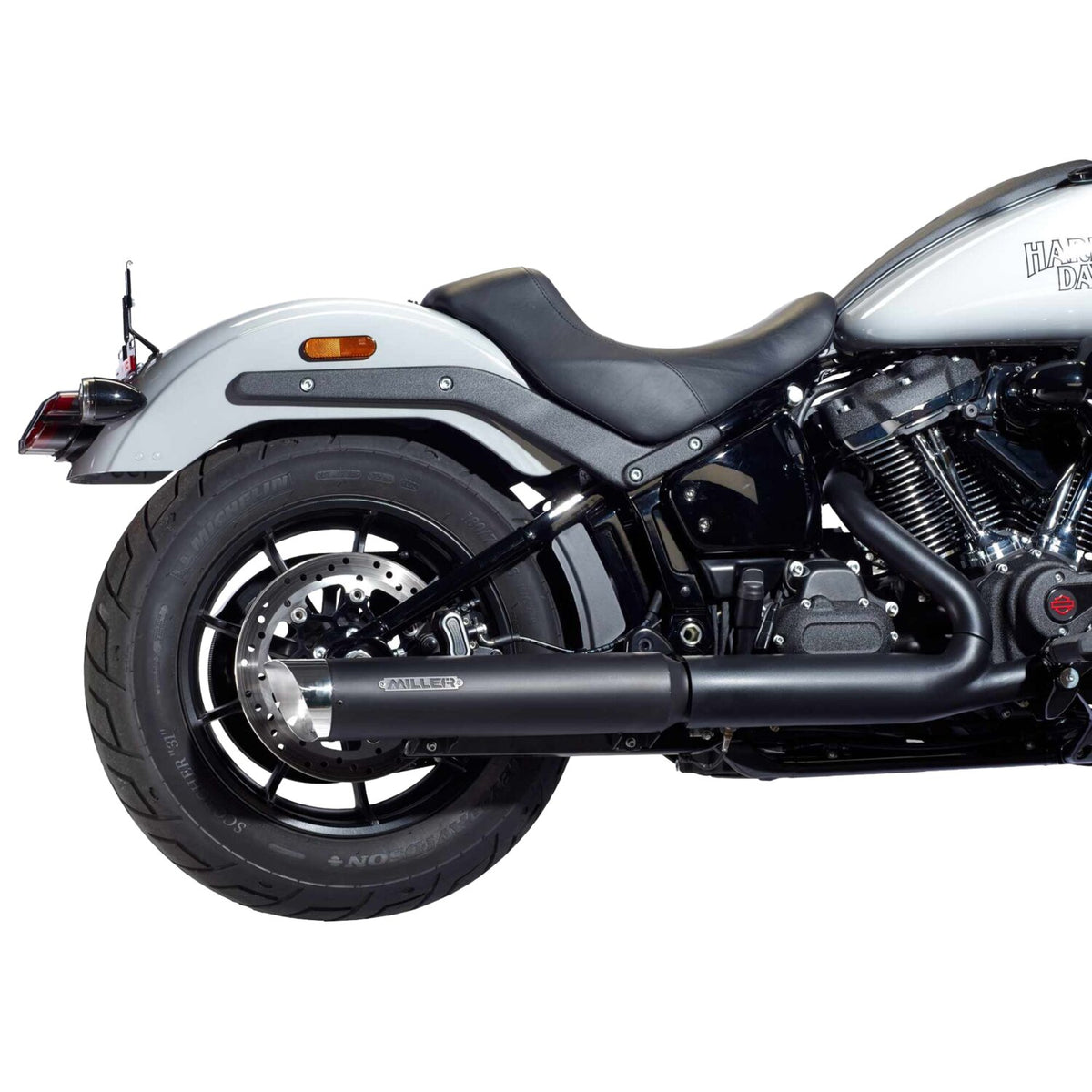 Miller Exhaust Miller Liberty Slip-On black End cap SlashCut polished
