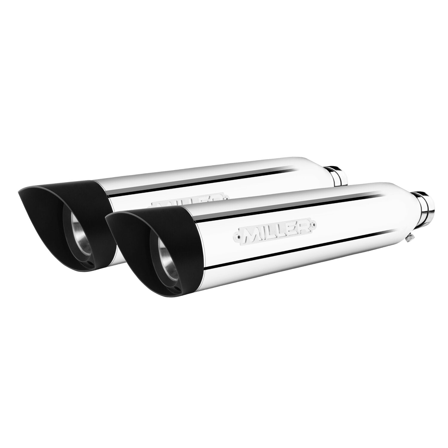 Miller Exhaust Miller Destiny Slip-Ons polished End cap SlashCut black
