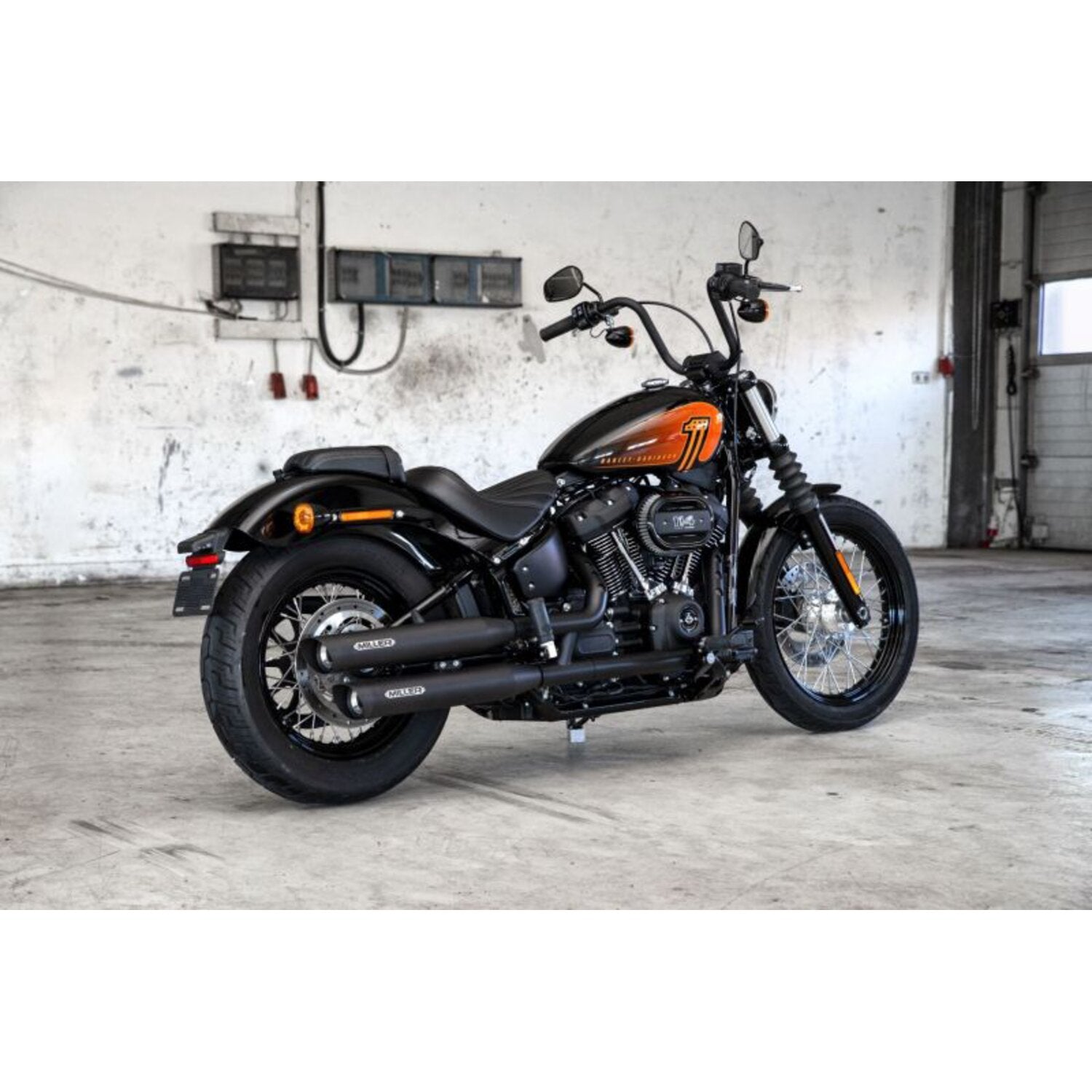 Miller Exhaust Miller Destiny Slip-Ons black End cap SlashCut black
