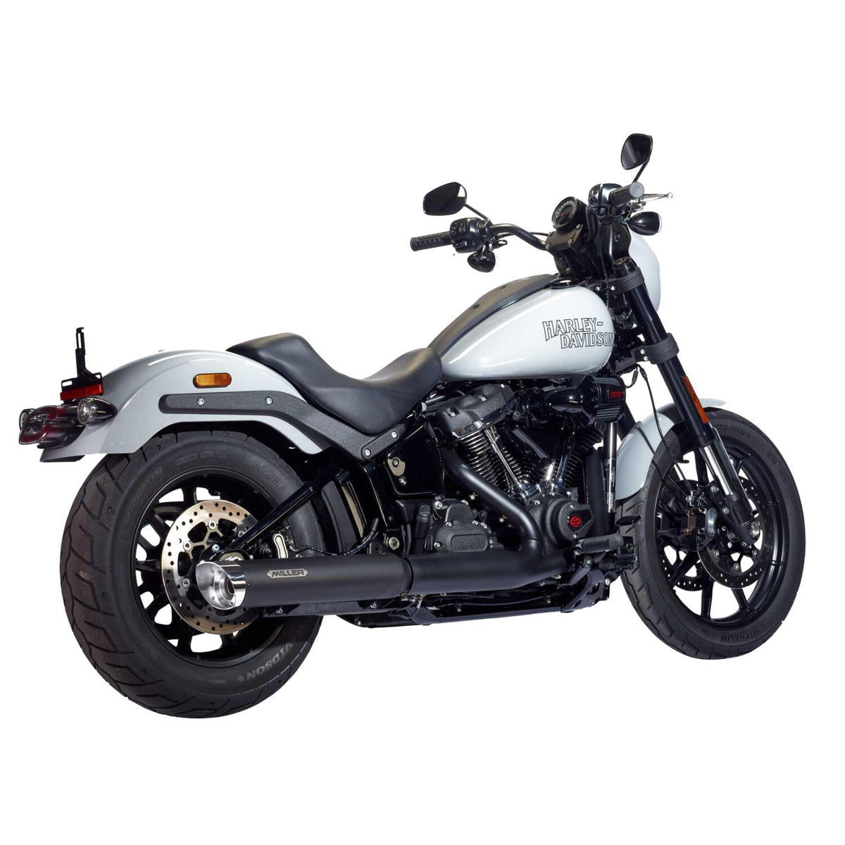 Miller Exhaust Miller Liberty Slip-On black End cap SlashCut polished