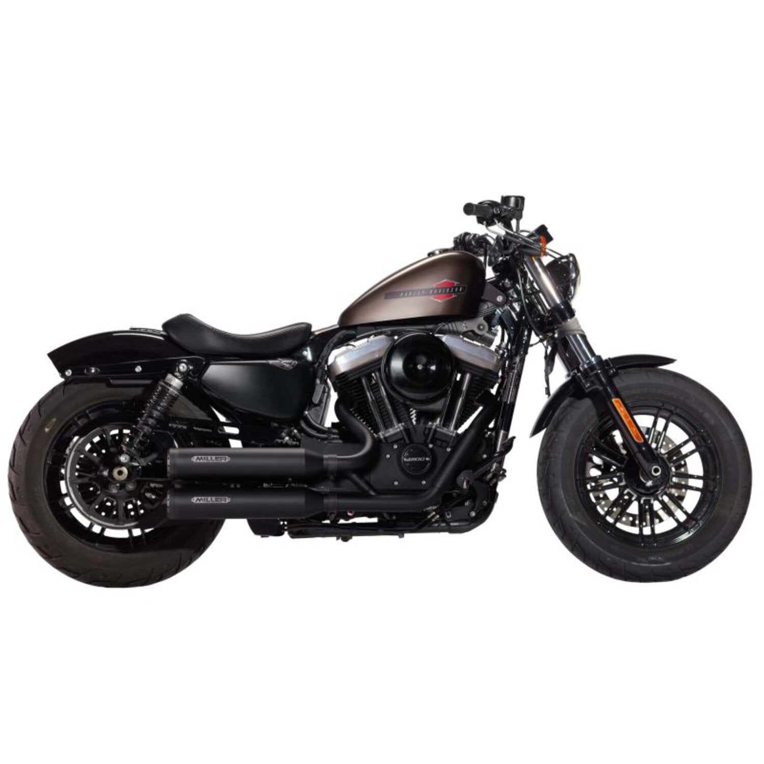 Miller Exhaust Miller Straight Devil Exh-Syst - blk - Endcap Std - blk