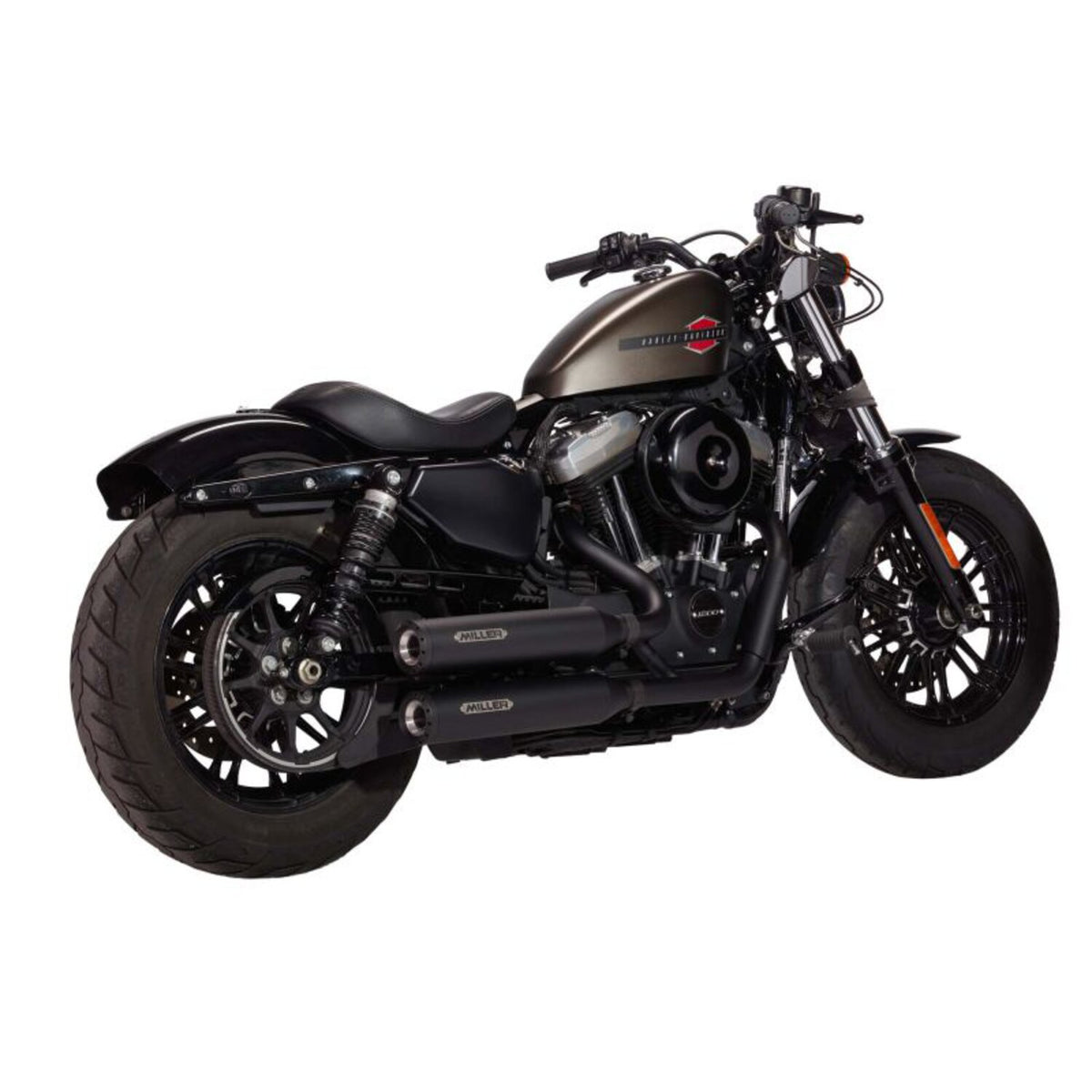 Miller Exhaust Miller Straight Devil Exh-Syst - blk - Endcap Std - blk