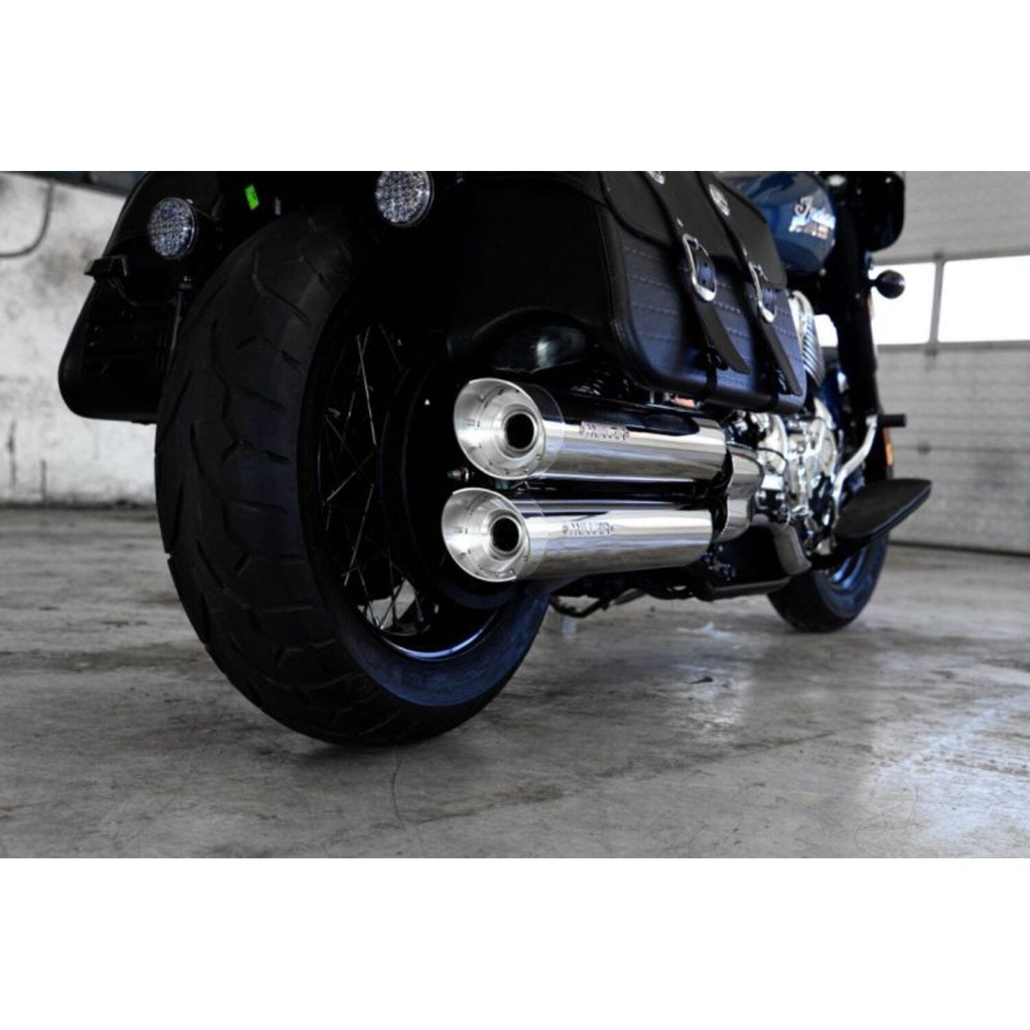 Miller Exhaust Miller Omaha II Slip-Ons pol - Endcap SlashCut pol
