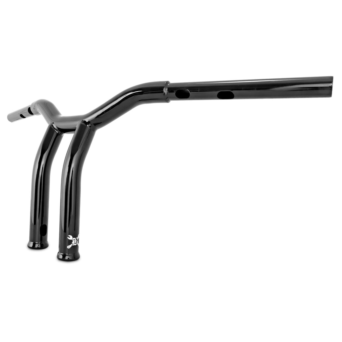 Burly Dominator raked 1-1/4" T-bar 10" rise - Gloss black