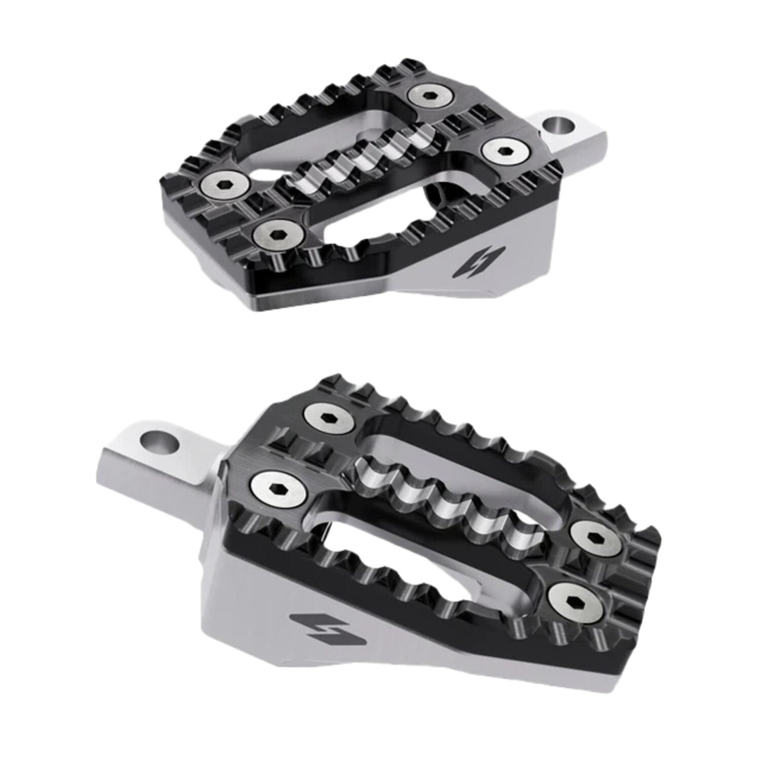 Kraus EXO foot peg peg set - Black alu top / Machi - alu base