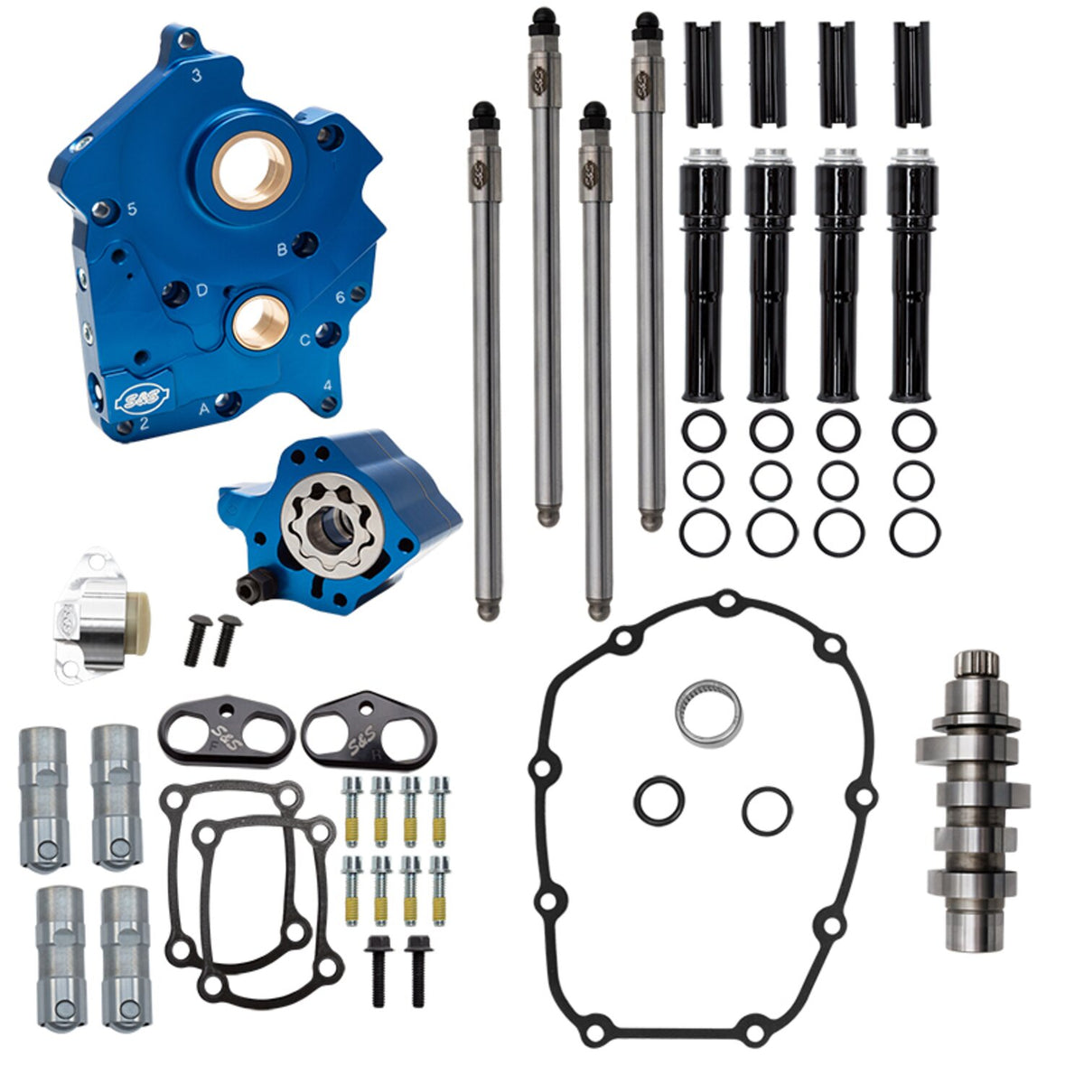 S&S M8 chain drive HPT542 camshaft kit - Oil Cooled - Black
