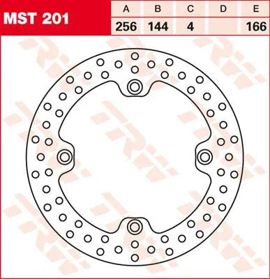 Trw Rund Fast Bromsrotor 250-299mm - Fram