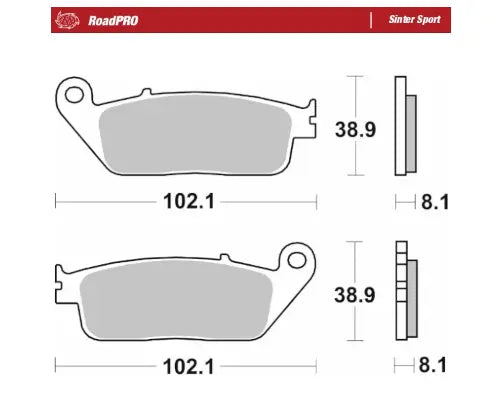 Moto-master Roadpro Sinter Scooter Brake Pad Set - Front