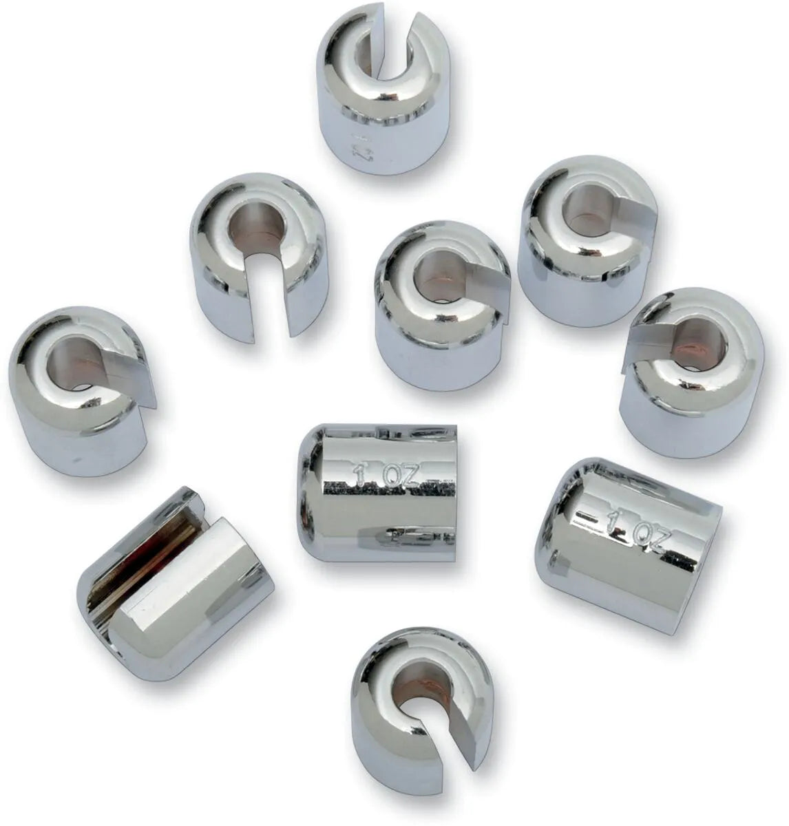 K&L SUPPLY Chrome/Zinc Spoke Wheel Weights for Motorcycles