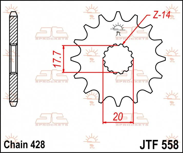 Jt Sprockets Front Sprocket - 17 Tooth