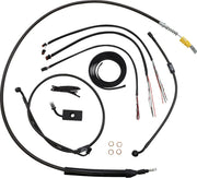 La Choppers Midnight Braided Cable/Brake Line Kit for 18"-20"
