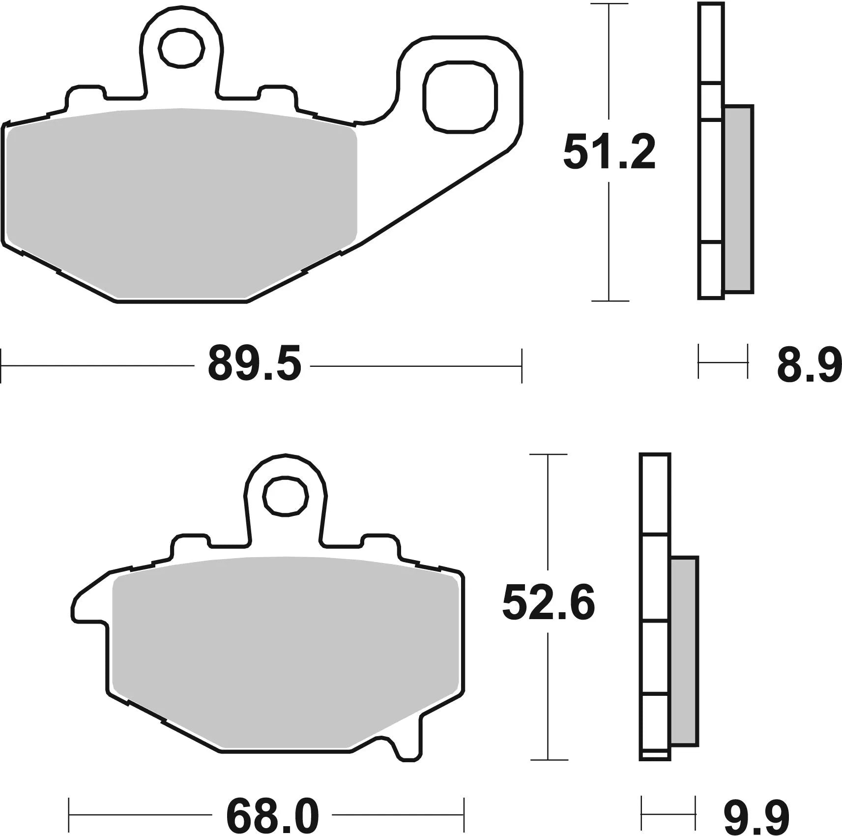 Sbs Hf Street Ceramic Brake Pads - Oe Replacement - Rear