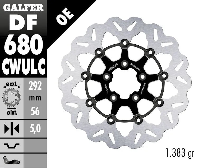 Galfer Contour Brake Rotor For Motorcycles - 292 Mm - Front