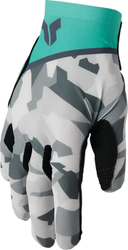 Thor Women's Sportmode Shadow Gloves - Black/Gray/Teal/White