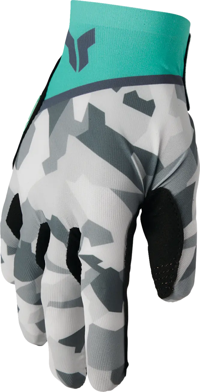 Thor Women's Sportmode Shadow Gloves - Black/Gray/Teal/White