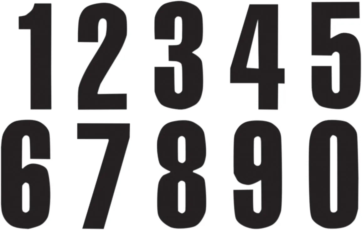 Blackbird Racing Number Plate Graphic - Three Number Set