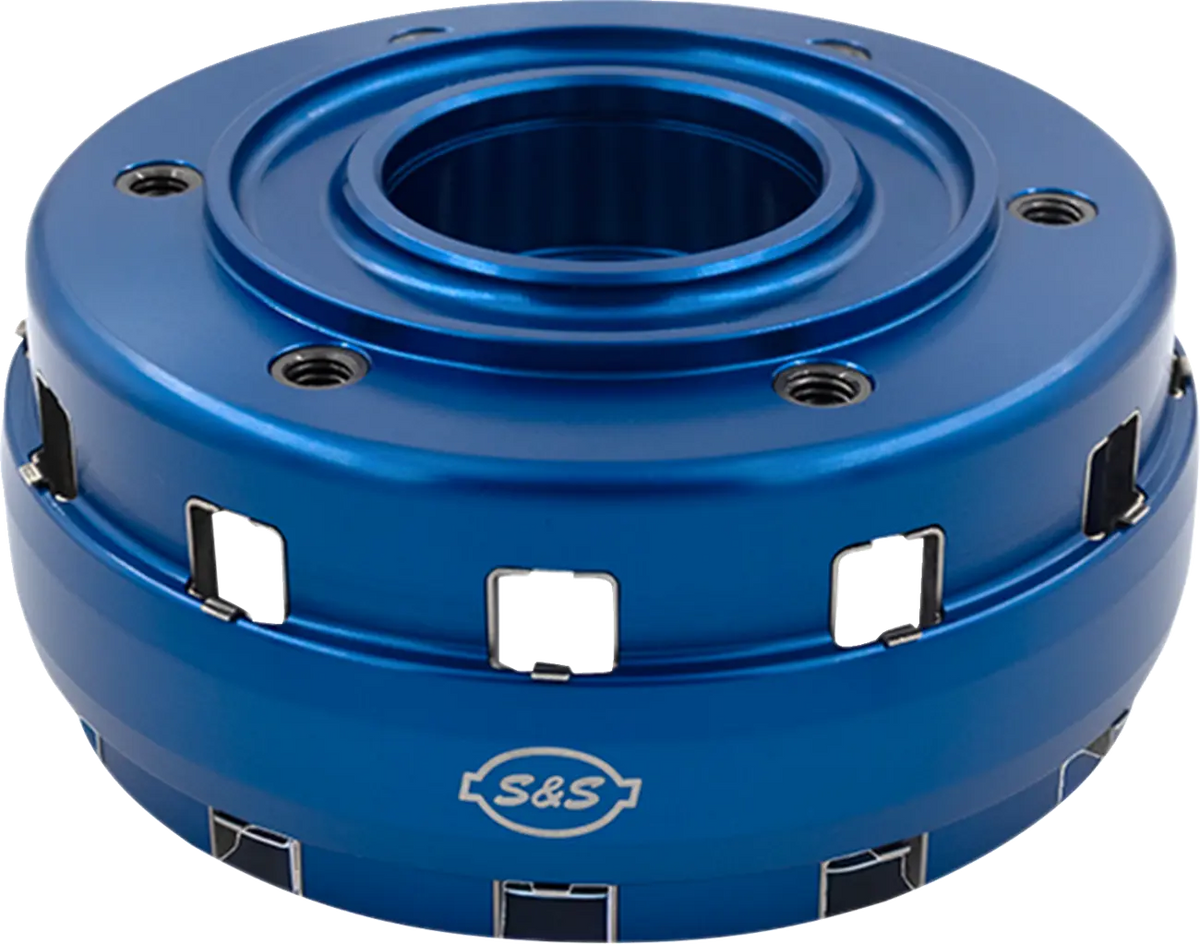 S&S Cycle M8 Billet Clutch Basket Kit Blue for Harley Davidson