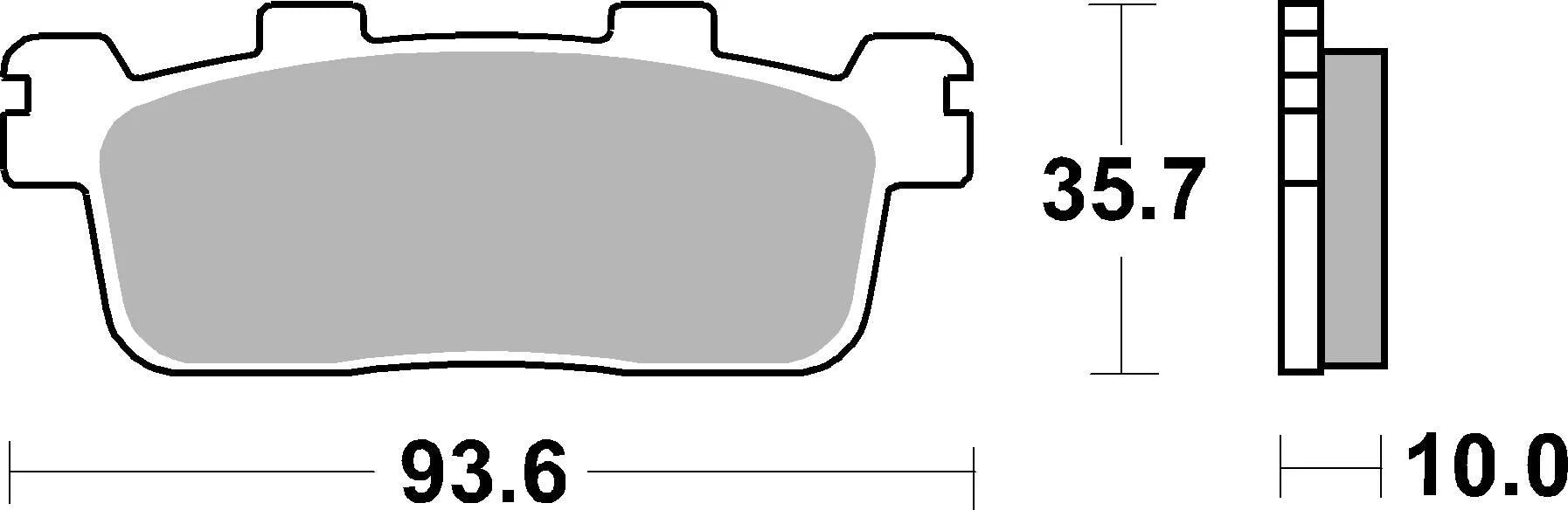 SBS MS Scooter Maxi Sinterbromsbelägg - Bak