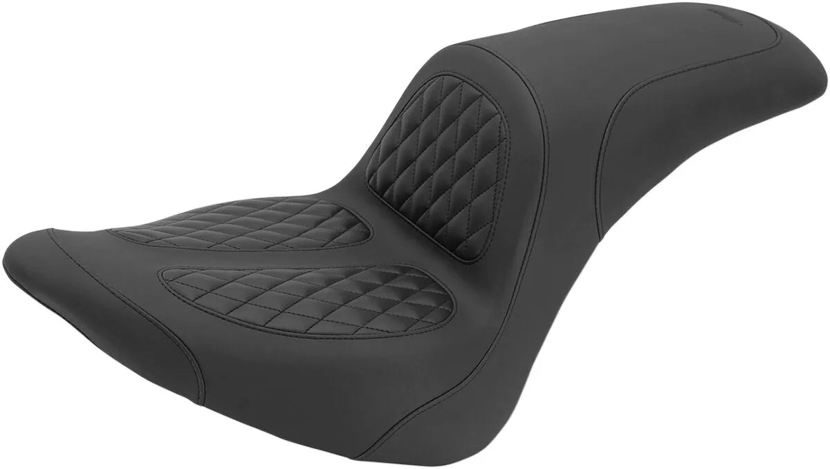 Mustang Dave Perewitz Fastback 2-up Seat - For Harley Davidson