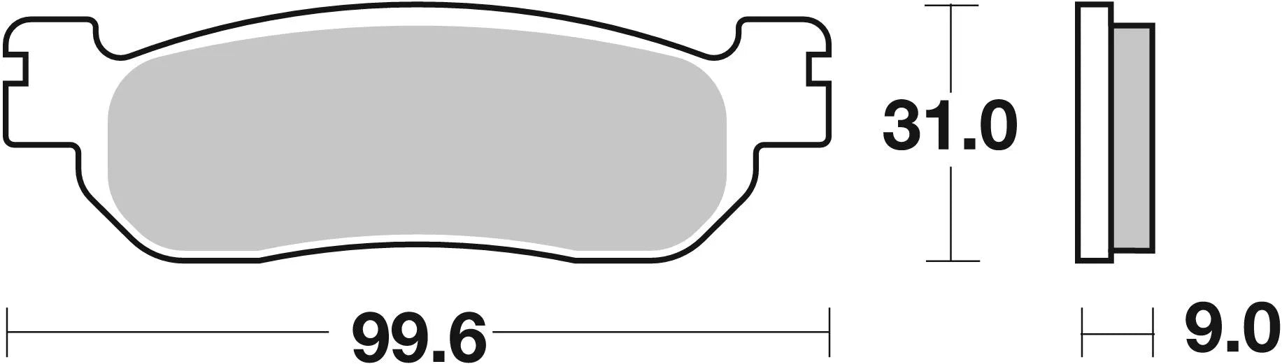 Sbs Ms Scooter Maxi Sintered Bromsbelägg - Bak