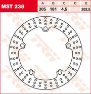 Trw Rund Fast Bromsskiva 305mm - Fram