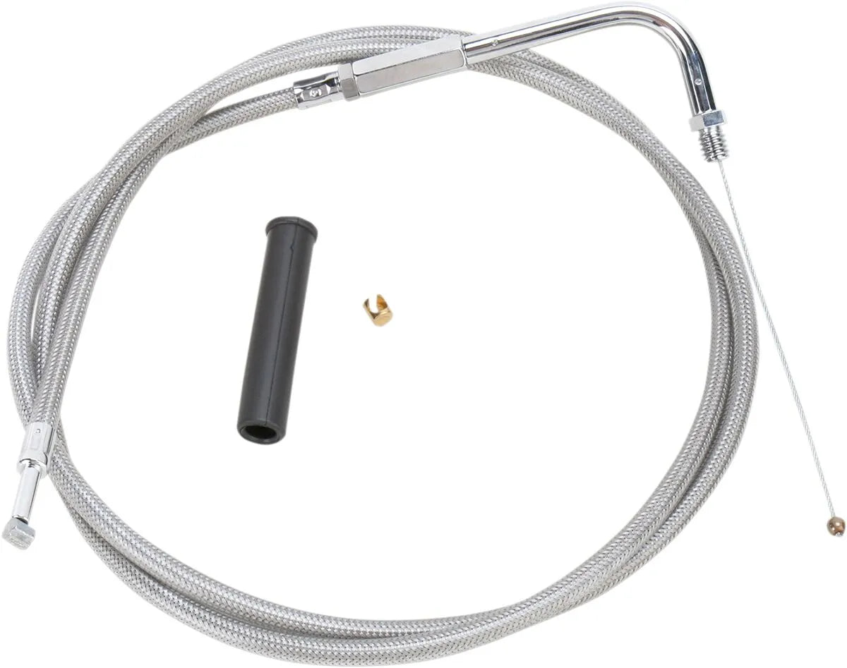 Drag Specialties Stainless Braided Throttle Cable