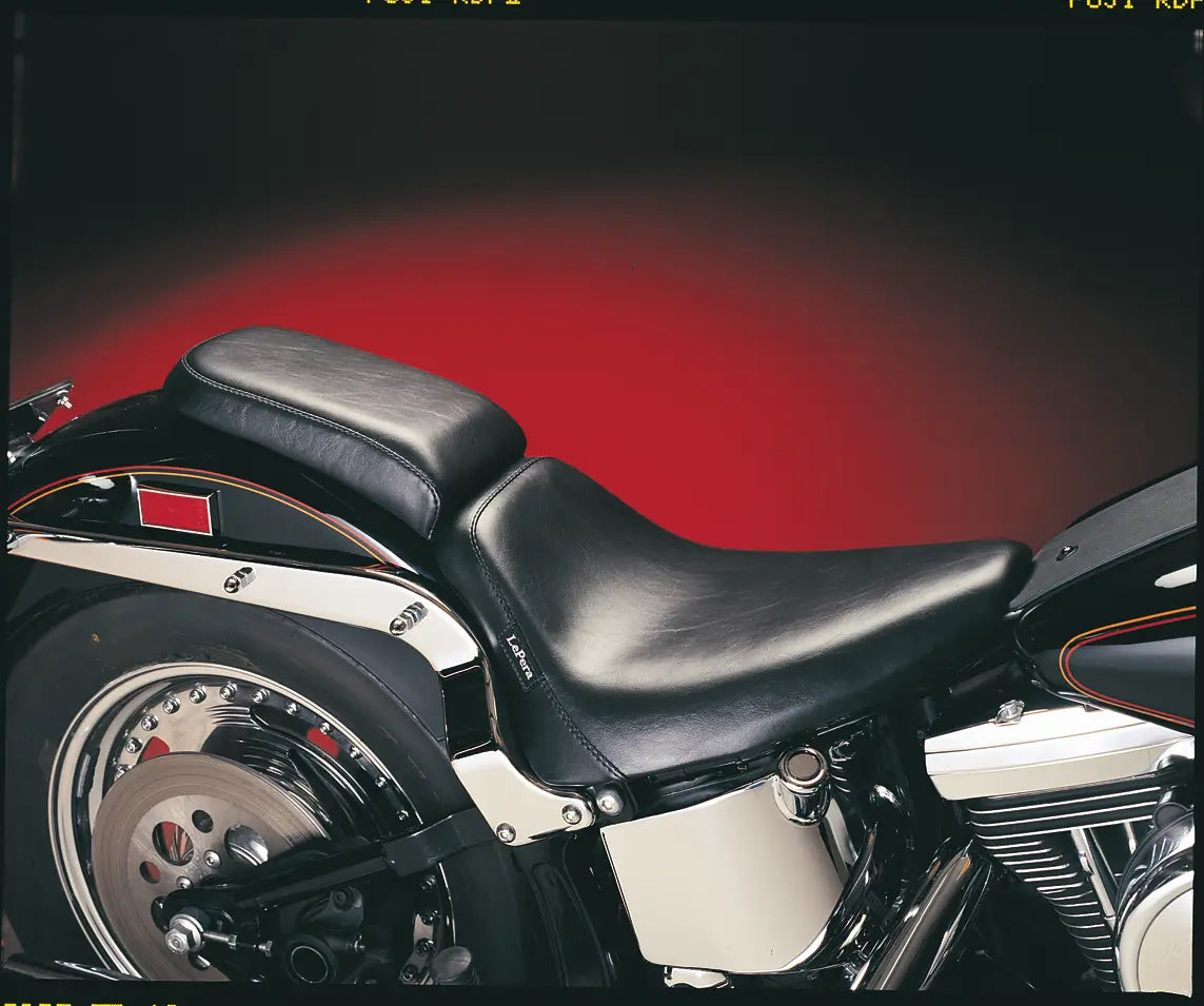 Le Pera Bare Bones Pillion Pad - Black Vinyl - For Harley Davidson