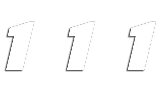 Blackbird Racing One Series Number Plate Graphic - White