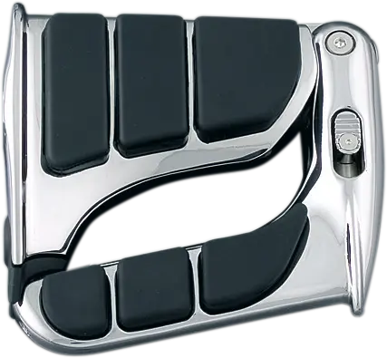 Kuryakyn Swingwing Pegs - Chrome/black Folding Footpegs