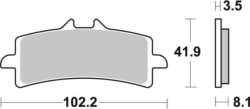 Sbs Ds Racing Dual Sintered Brake Pads - Front