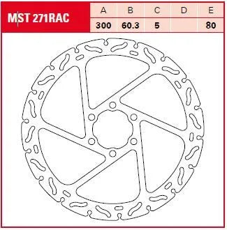 Trw Konturerad Fast Bromsskiva För Motorcyklar - Fram